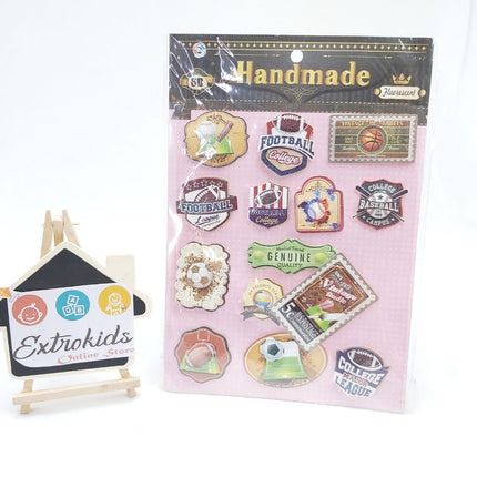 6D Handmade Stickers - Football - EKC0926