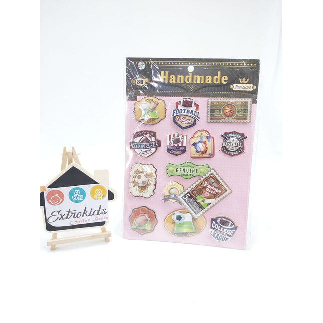 6D Handmade Stickers - Football - EKC0926