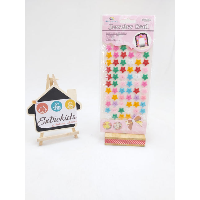 Button Stickers - Star - Multicolor - EKC0938