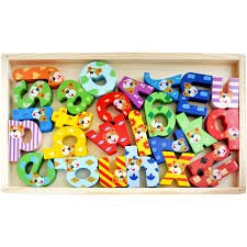 chunky alphabets with tray - EKT0769