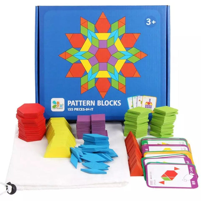 Creative woooden Pattern Blocks - 130pcs - Dimond Shapes - EKT0737
