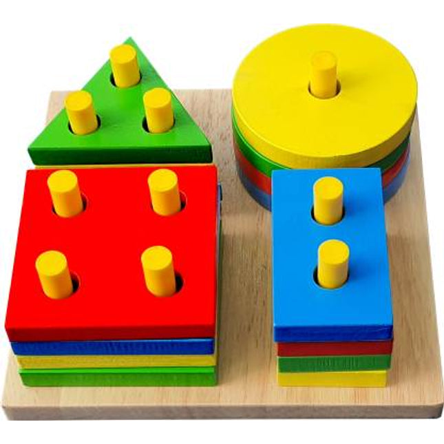 SHAPE & COLOUR STACKING BOARD