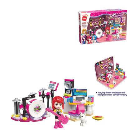 Cherry’s Music Room Building Set Toys for Girls 6+ (121 Pieces) (Multicolor)